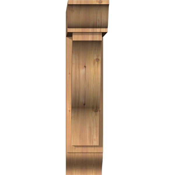 Funston Traditional Smooth Bracket W/ Offset Brace, Western Red Cedar, 7 1/2W X 26D X 34H